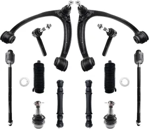 12pcs Suspension Kit Front Control Arm Ball Joint Sway Bar Tie Rod End Link Boots Replacement for Chevy Avalanche Silverado1500 Suburban 1500 Tahoe/Cadillac Escalade/GMC Sierra 1500 Yukon