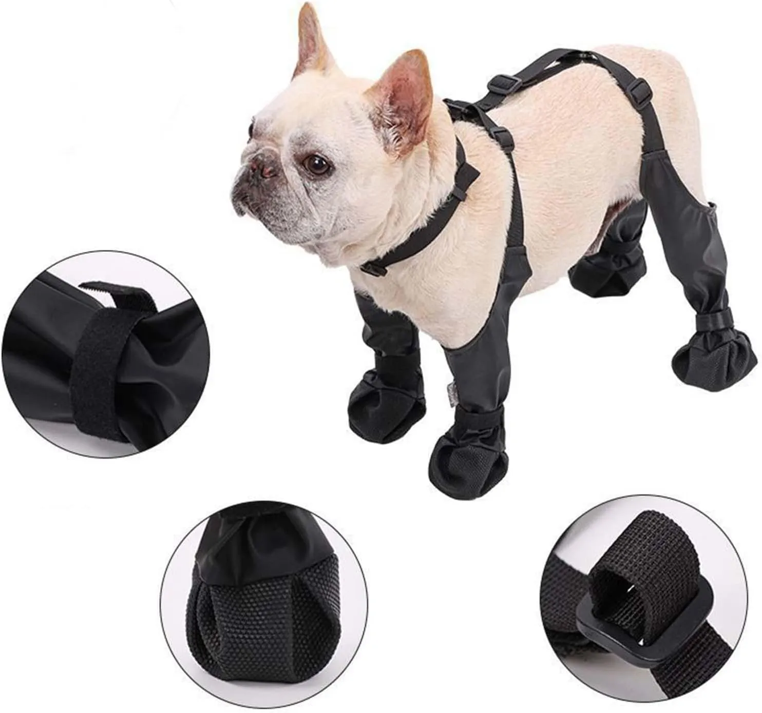 2024 New Suspender Boots for Dogs, Leggings Waterproof Dog Boots Anti-Slip Dog Shoes, Pet Protector for Small Medium Big Dogs Outdoor Walking Running Hiking Bootie (XS)