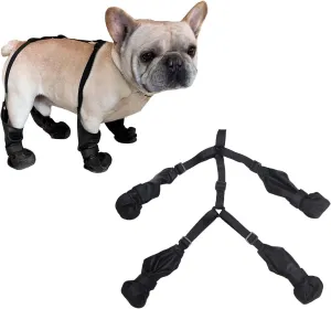 2024 New Suspender Boots for Dogs, Leggings Waterproof Dog Boots Anti-Slip Dog Shoes, Pet Protector for Small Medium Big Dogs Outdoor Walking Running Hiking Bootie (XS)