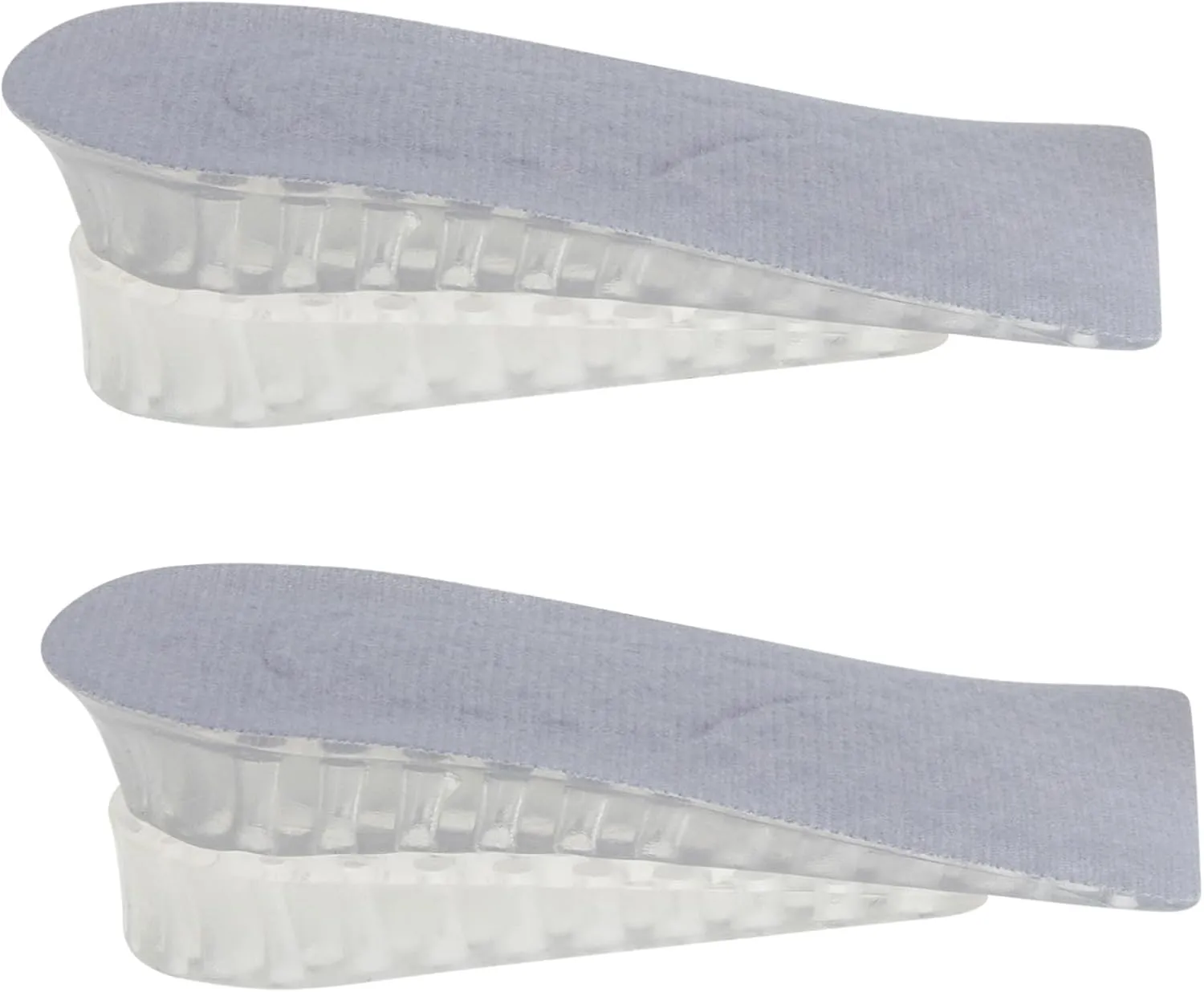 2Pairs Invisible Heel Lift Insoles for Height Increase Shock Absorption Shoe Pads for Men Women Comfortable Breathable and Tailored Design for All Shoe