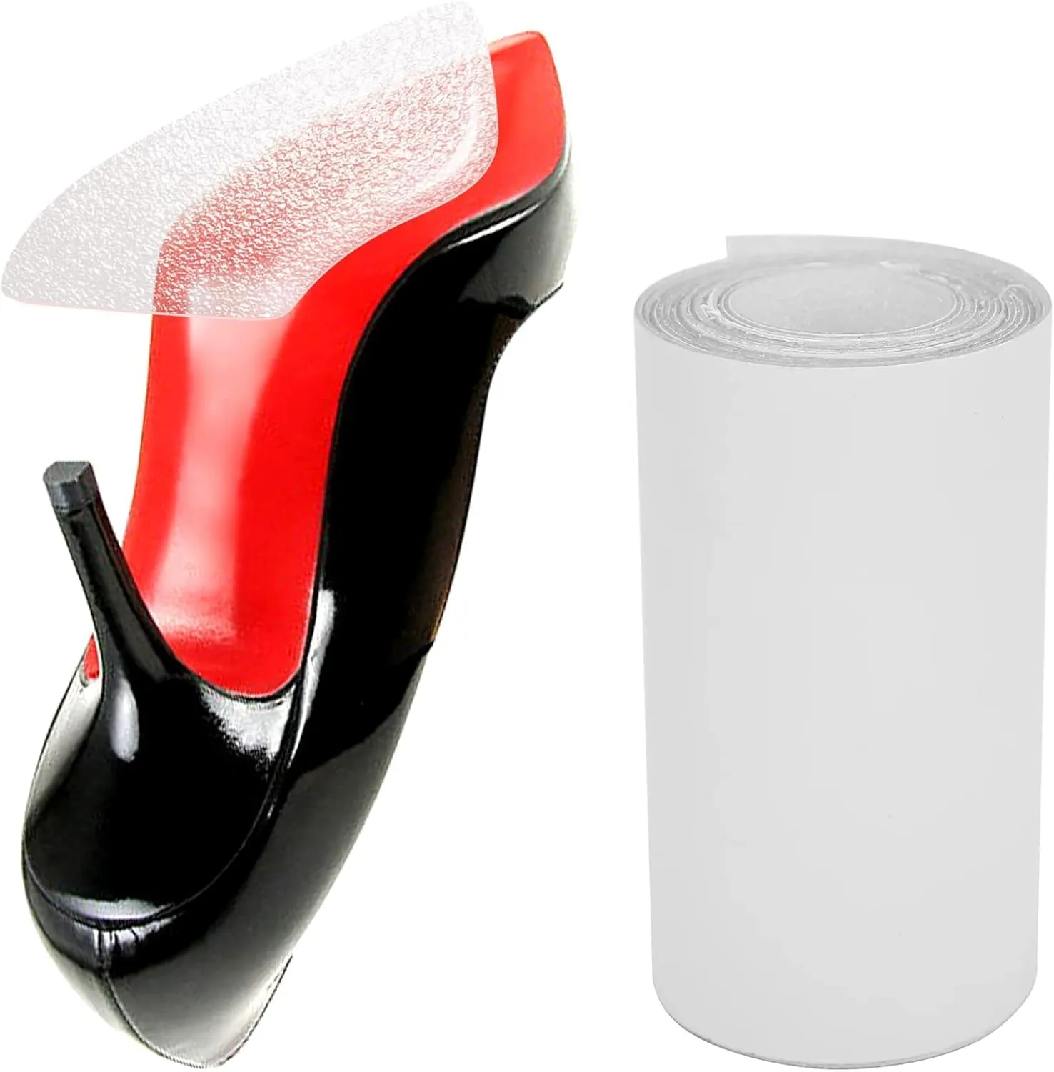 8 Pack Sole Protector for 4 Pairs High Heel Shoes Red Bottom Sole Sticker – Anti-Slip Shoe Sole Protectors for Louboutin (39x4 Inch)