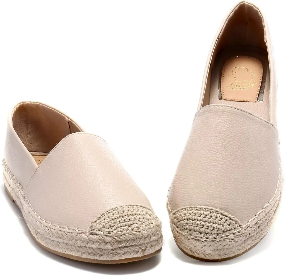Alexis Leroy Women Closed Toe Slip On Casual Espadrilles Loafer Flat Comfort Shoes