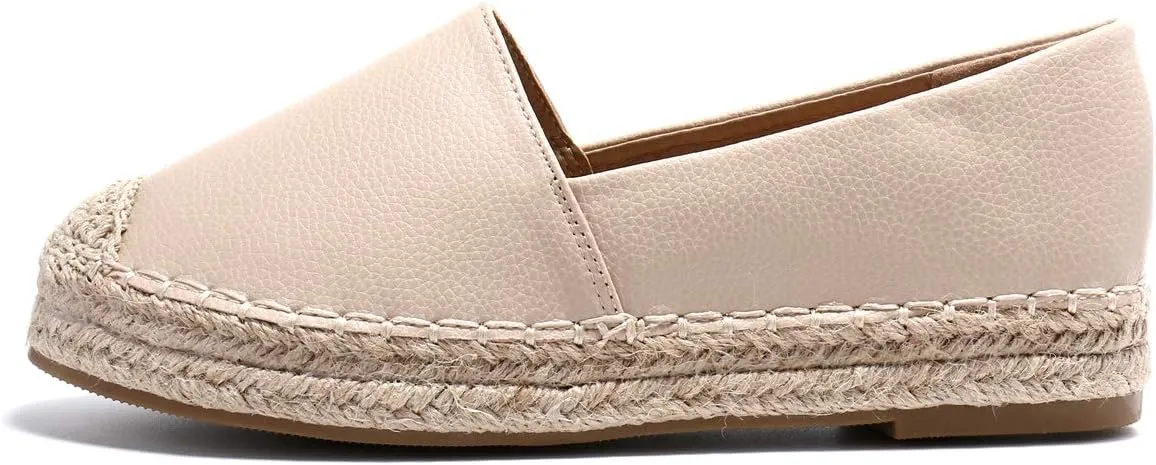 Alexis Leroy Women Closed Toe Slip On Casual Espadrilles Loafer Flat Comfort Shoes
