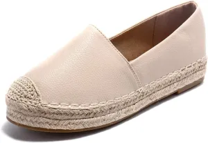 Alexis Leroy Women Closed Toe Slip On Casual Espadrilles Loafer Flat Comfort Shoes