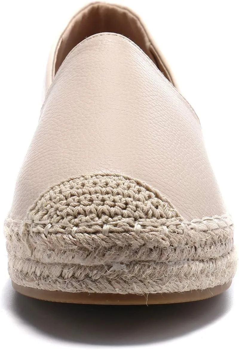 Alexis Leroy Women Closed Toe Slip On Casual Espadrilles Loafer Flat Comfort Shoes