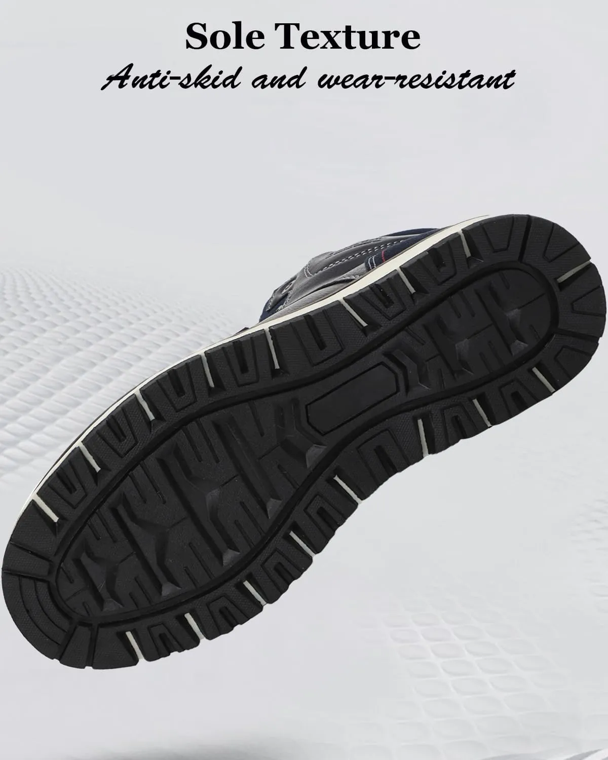ARRIGO BELLO Mens Winter Boots Snow Casual Booties Warm Fur Mesh Lined Ankle Outdoor Lightweight Non-Slip Trekking Walking Leather Shoes