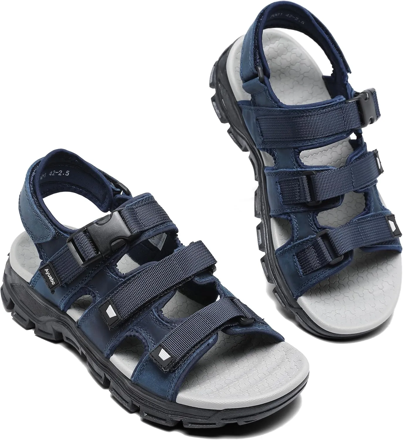 Athletic Sandals for Men's Open Toe Walking Sandals Outdoor Hiking Sandal Anti-Slip with Adjustable Strap for Summer Beach