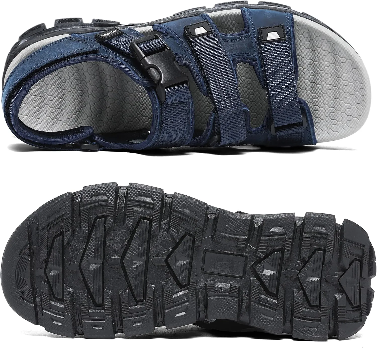 Athletic Sandals for Men's Open Toe Walking Sandals Outdoor Hiking Sandal Anti-Slip with Adjustable Strap for Summer Beach