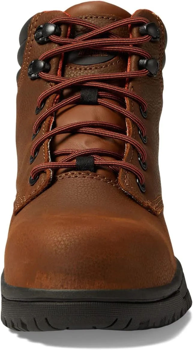 Avenger Work Boots Reflex Shoes for Women – Leather Upper – PU Midsole – Mesh Lining – Flex-Welt Construction