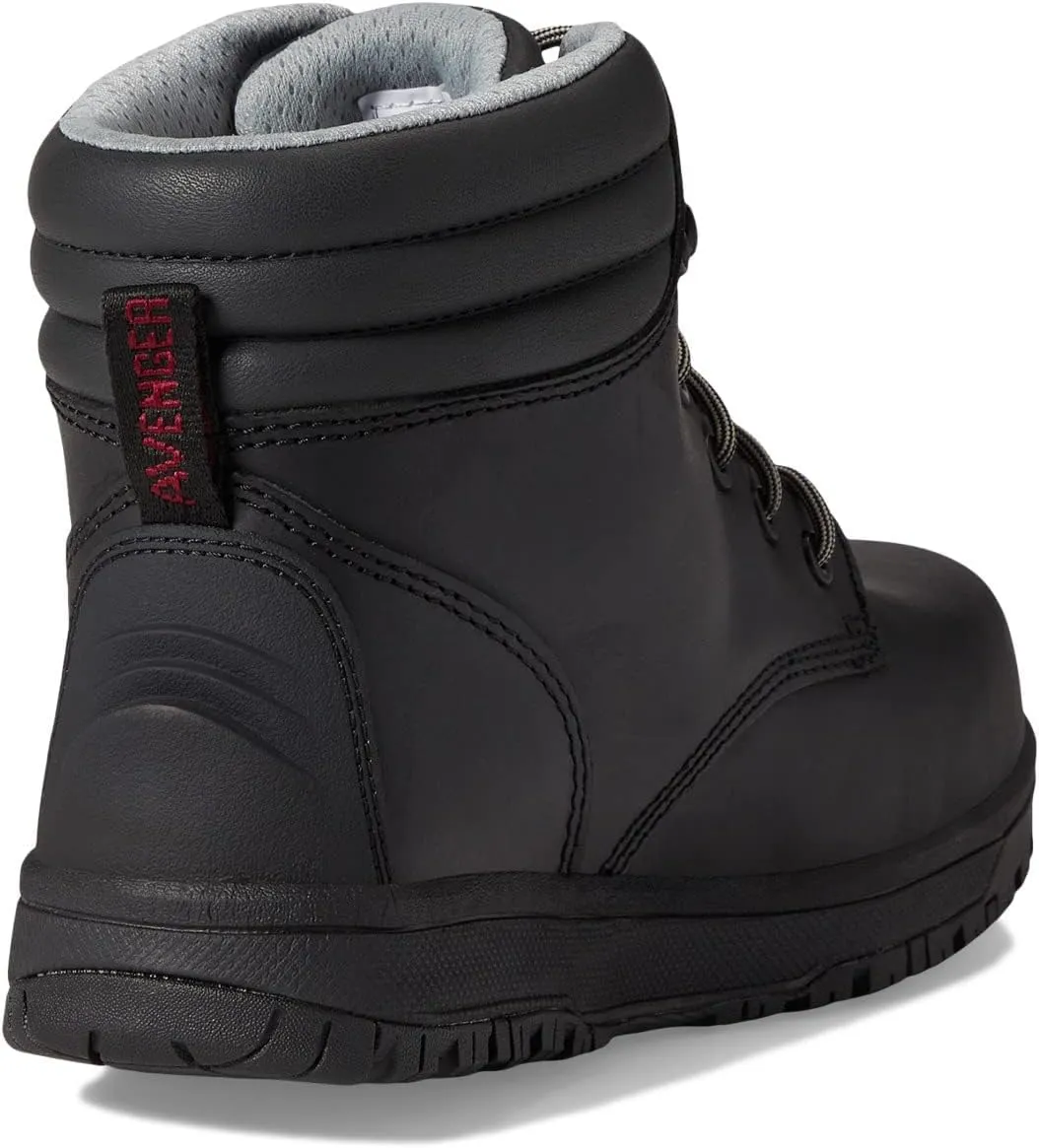 Avenger Work Boots Reflex Shoes for Women – Leather Upper – PU Midsole – Mesh Lining – Flex-Welt Construction