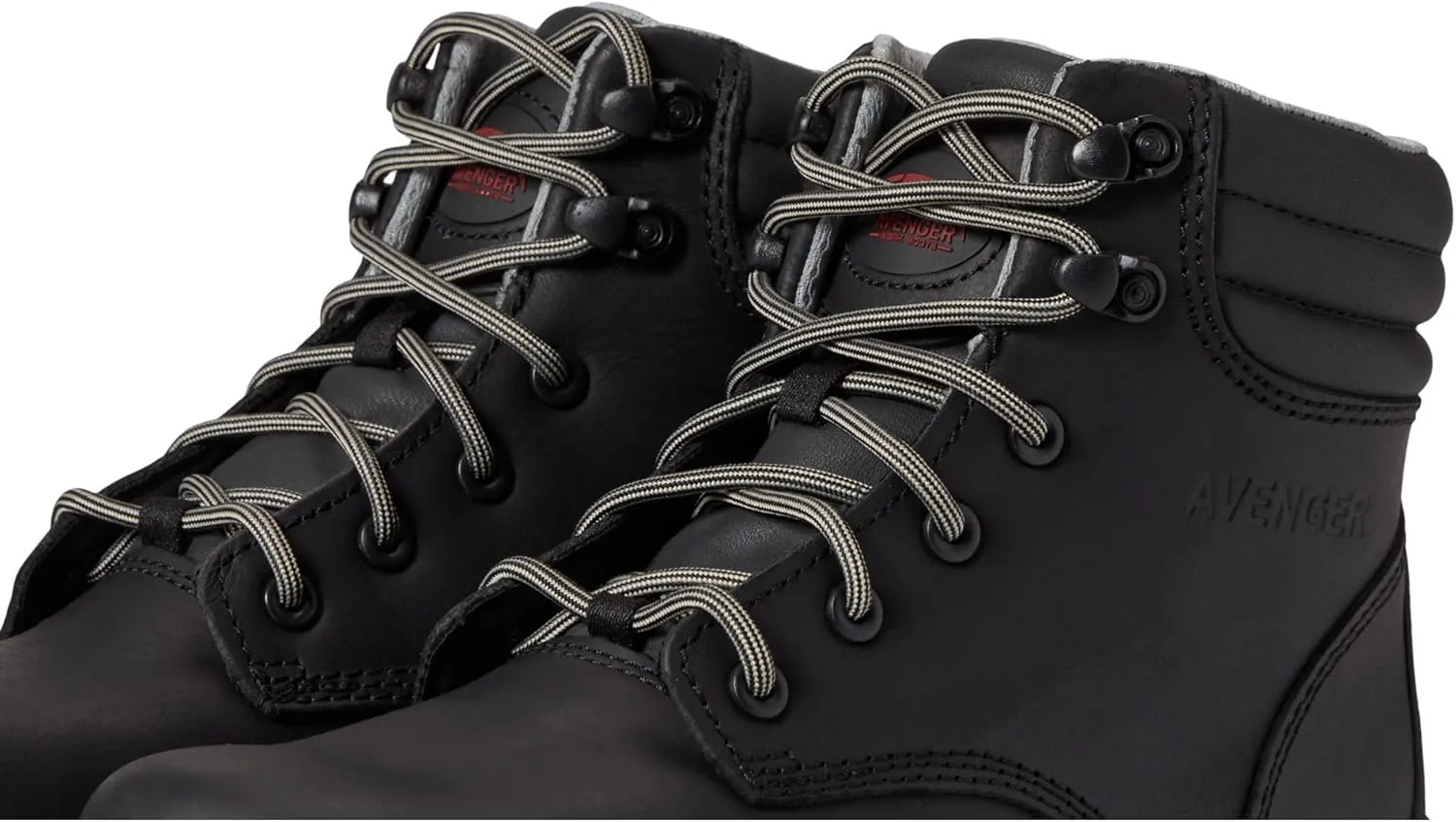 Avenger Work Boots Reflex Shoes for Women – Leather Upper – PU Midsole – Mesh Lining – Flex-Welt Construction