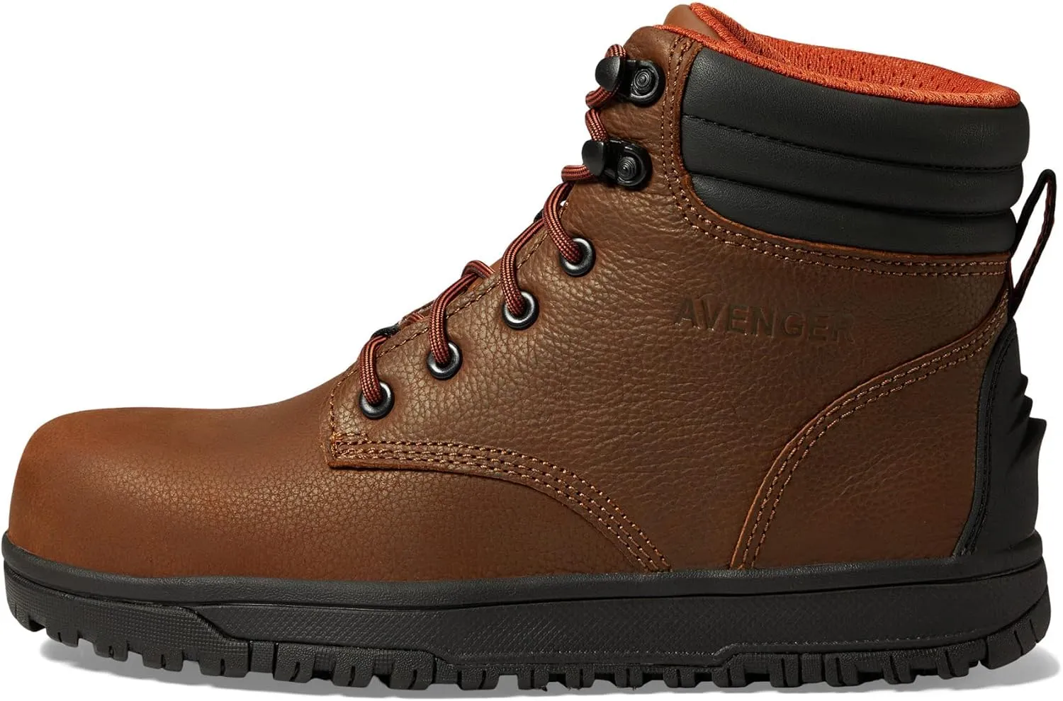 Avenger Work Boots Reflex Shoes for Women – Leather Upper – PU Midsole – Mesh Lining – Flex-Welt Construction