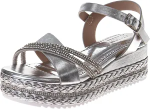 Badgley Mischka Girls Wedge Sandals Espadrilles Summer Dress Platform Sandals Wedding Sandals for Little Kid to Big Kid
