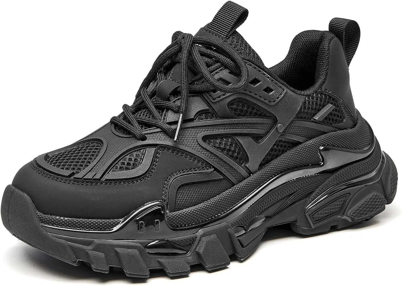 BEAU TODAY Chunky Sneakers for Women, Fashion Platform Sneakers Dad Shoes for Women, Casual Lace-up Walking Shoes
