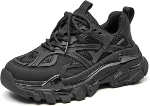 BEAU TODAY Chunky Sneakers for Women, Fashion Platform Sneakers Dad Shoes for Women, Casual Lace-up Walking Shoes