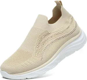 Bernal Women's Walking Shoes Casual Lace Up Lightweight Work Shoes Fashion Breathable Rhinestone Sparkle Sneakers Workout Gym Shoes