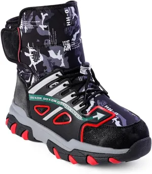 Big Boys Girls Snow Boots Big Kids Snow Boots Big Kids Winter Boots,Cold-weather Boots Mid Calf Snow Boots Waterproof Slip Resistant Outdoor Boots for Big Kids(size 3/4/5/5.5/6.5/7)