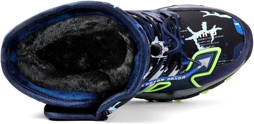 Big Boys Girls Snow Boots Big Kids Snow Boots Big Kids Winter Boots,Cold-weather Boots Mid Calf Snow Boots Waterproof Slip Resistant Outdoor Boots for Big Kids(size 3/4/5/5.5/6.5/7)