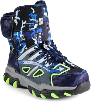 Big Boys Girls Snow Boots Big Kids Snow Boots Big Kids Winter Boots,Cold-weather Boots Mid Calf Snow Boots Waterproof Slip Resistant Outdoor Boots for Big Kids(size 3/4/5/5.5/6.5/7)