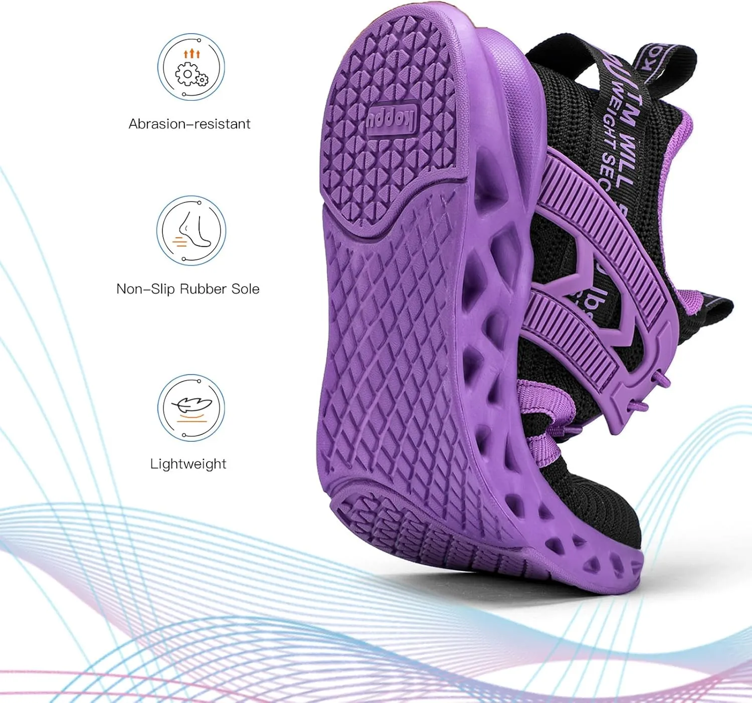 Boys Tennis Shoes Girls Kids Slip on Sneakers Lightweight Running Shoes for Athletic Walking