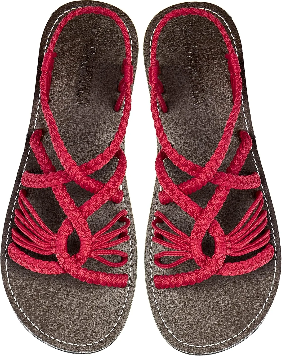 Capana Woven Women's Flat Sandals - Strappy Braided, Beach Sandals for Women Dressy Summer, Rope Bohemian Sandals, Spring Casual Womens Shoes, Comfy Boho Flats for Teen Girls – Relax (2nd Version)