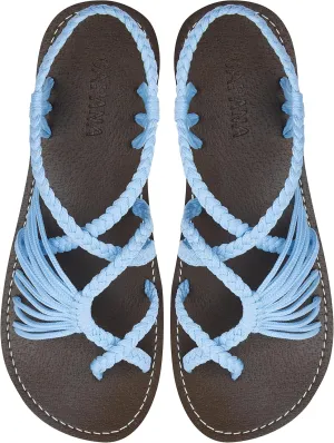 Capana Woven Women's Flat Sandals - Strappy Braided Sandals, Beach Sandals for Women Dressy Summer, Rope Bohemian Sandals, Spring Casual Womens Shoes, Comfy Boho Flats for Teen Girls – Banyan