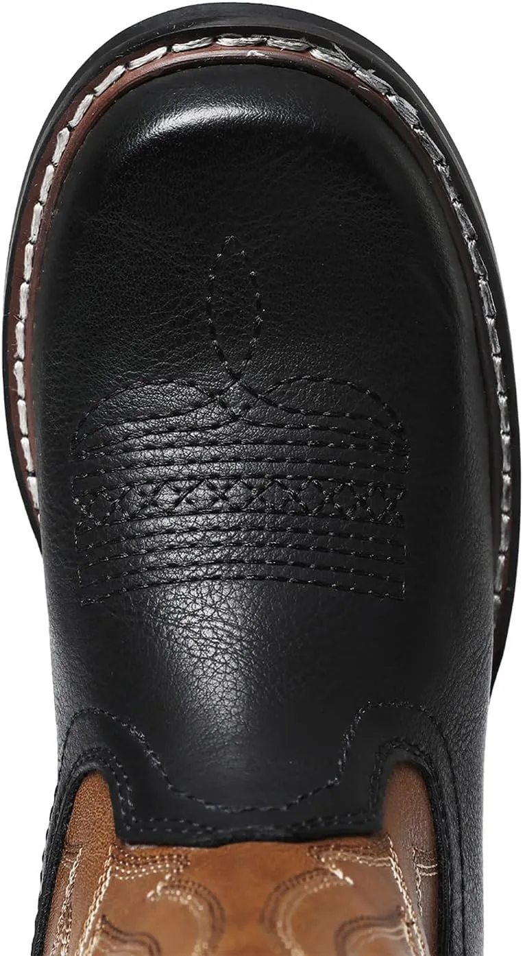 Celbreez Kids Cowboy Boots for Boys Girls Toddler Cwoboy Cowgril Western Boots Square Toe Mid Calf Riding Shoes Little Kid/Big Kid/Toddler