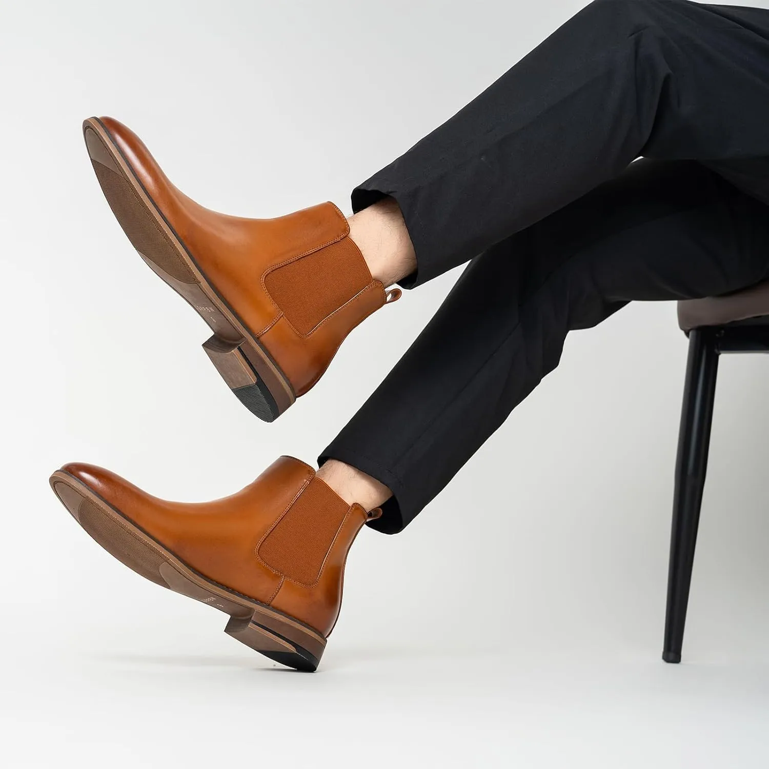 CGRRBW Men's Chelsea Boots Suede Leather Casual Boots for Men