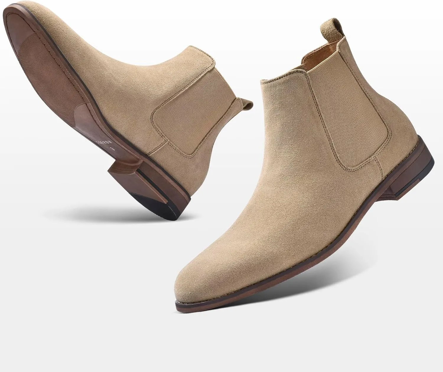 CGRRBW Men's Chelsea Boots Suede Leather Casual Boots for Men
