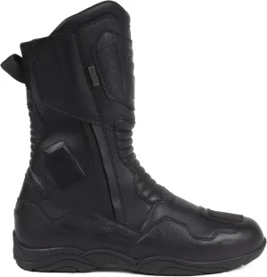 Compass SympaTex membrane motorcycle boots, heel and ankle protection and stiffened toe, non-slip sole, two long zips
