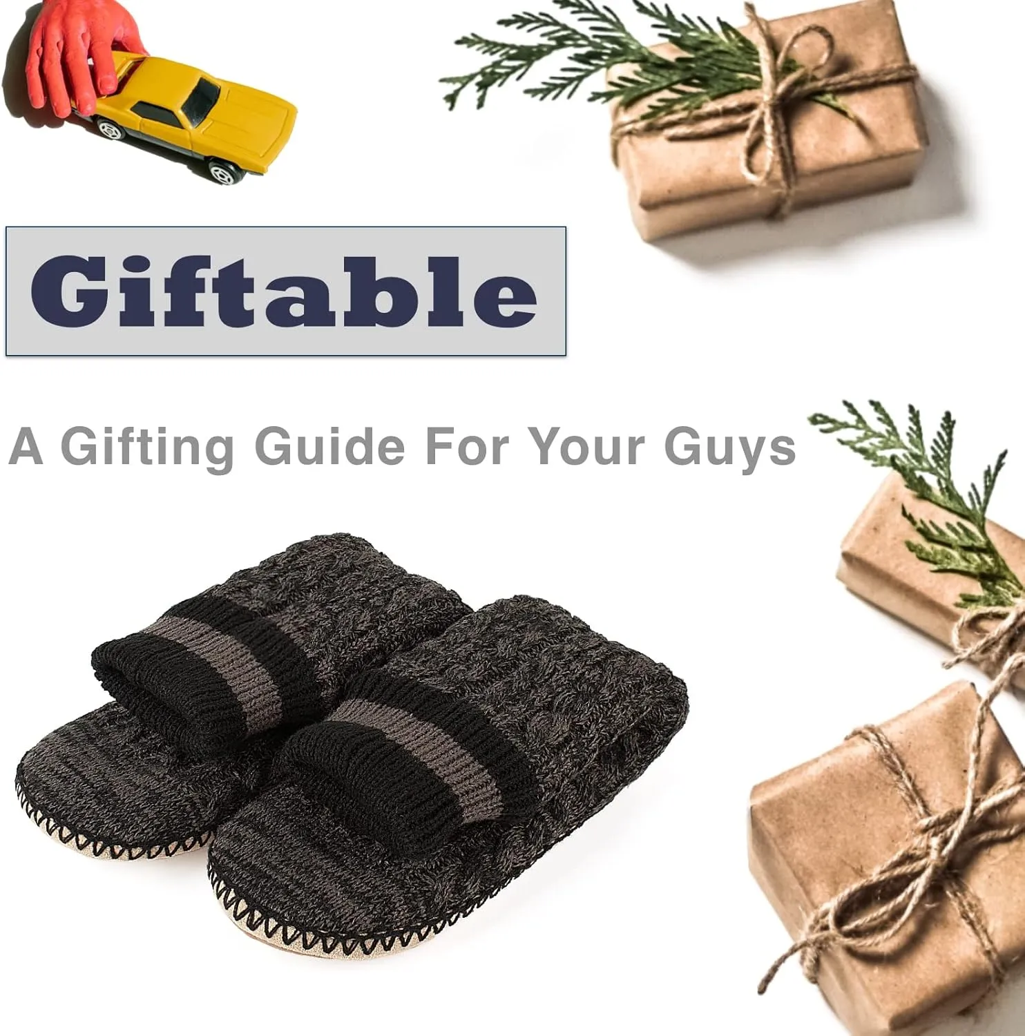 Cozylook Mens Slipper Socks Fleece Lined Non-slip Soles, Winter Soft Thick Cozy Home Boots, Warm Fuzzy House Shoes Indoor
