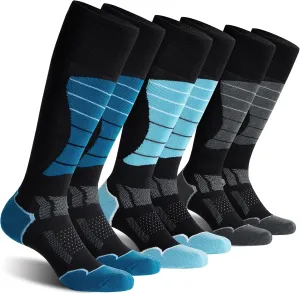 CS CELERSPORT 2/3/4 Pack Ski Socks for Men and Women Skiing, Snowboarding, Winter Performance Socks