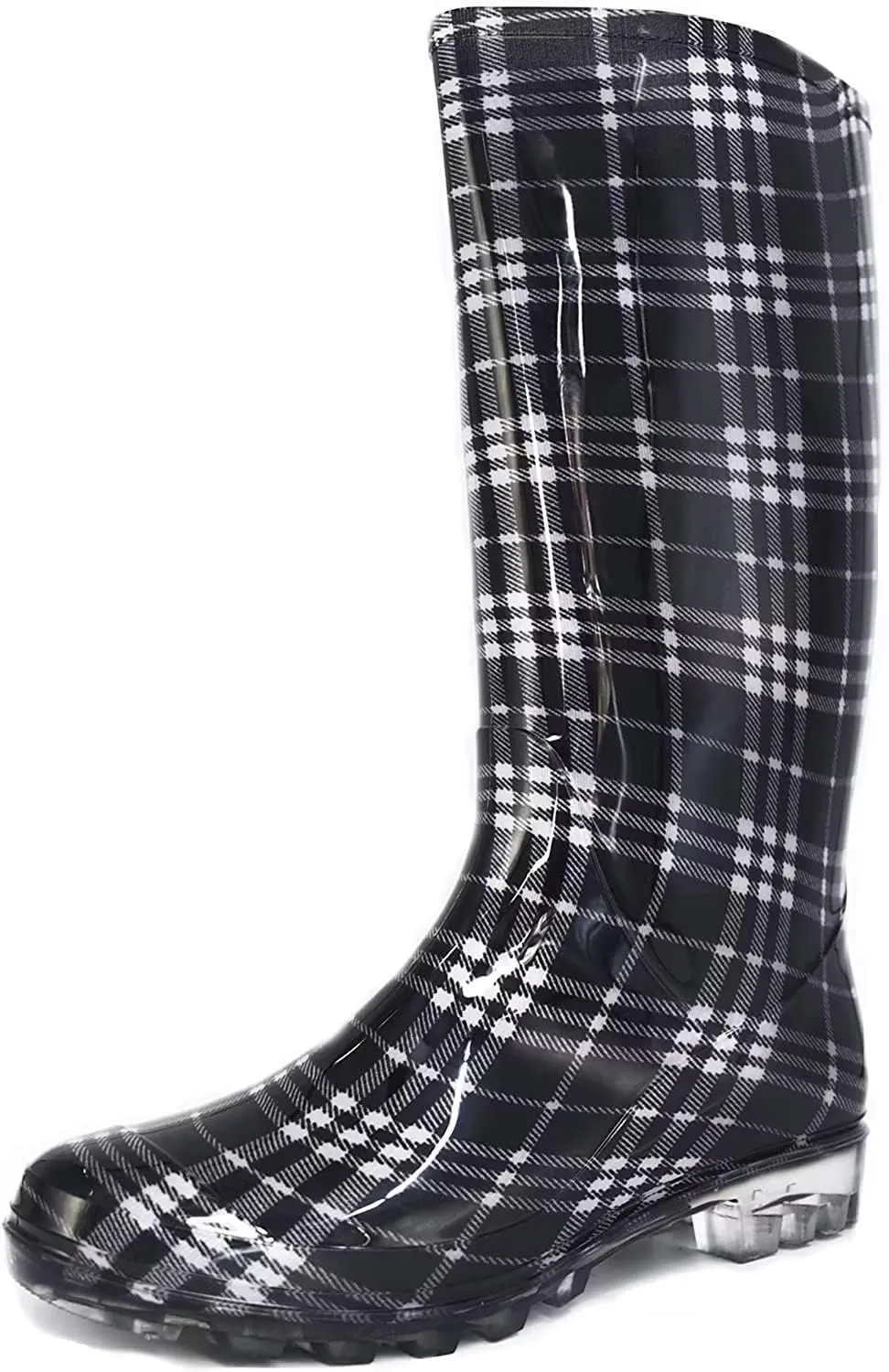 DaeRainy Tall Rain Boots for Women, Knee High Waterproof Slip On Garden Boots