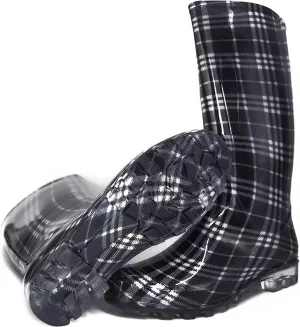 DaeRainy Tall Rain Boots for Women, Knee High Waterproof Slip On Garden Boots