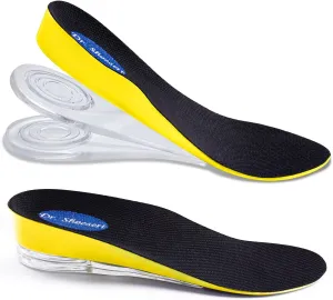Dr. Shoesert 3-Layer Adjustable Height Increase Insoles, 3/4 Length Shock Absorption Cushion Heel Lift Inserts