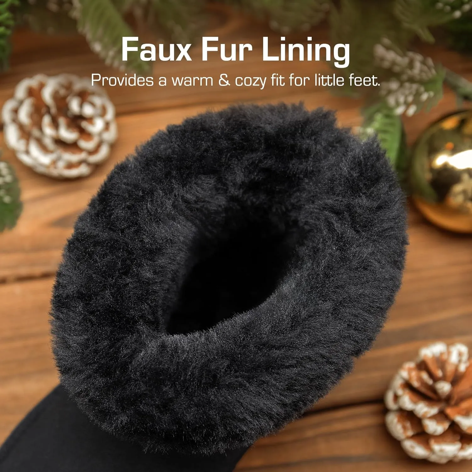 DREAM PAIRS Girls Boys Boots Kids Faux Fur Lined Winter Snow FuzzyClassic Kid's Mid Boot
