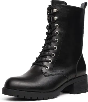 DREAM PAIRS Lace-up Combat Boots Mid-calf Military Winter Boot for Women
