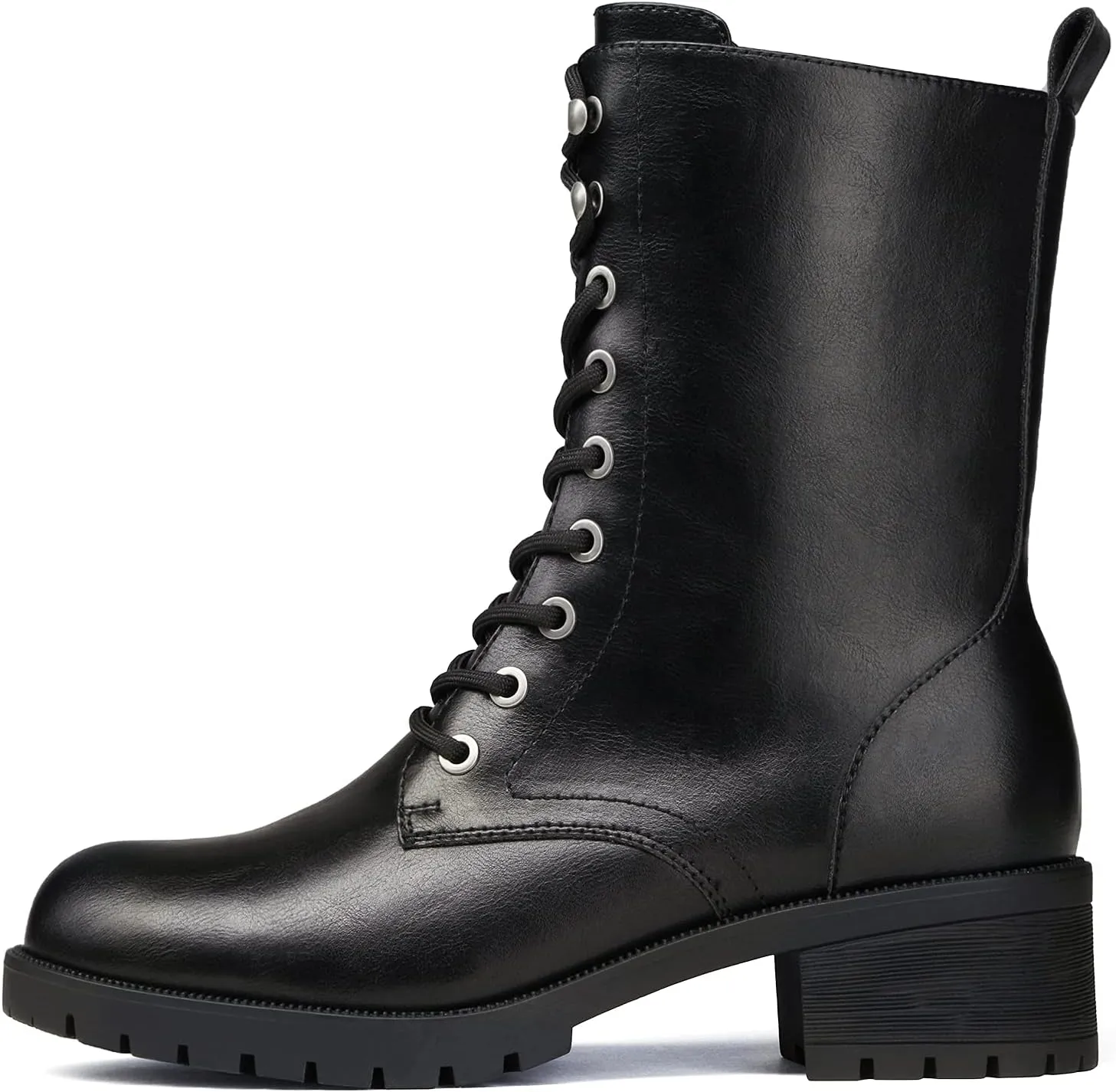 DREAM PAIRS Lace-up Combat Boots Mid-calf Military Winter Boot for Women