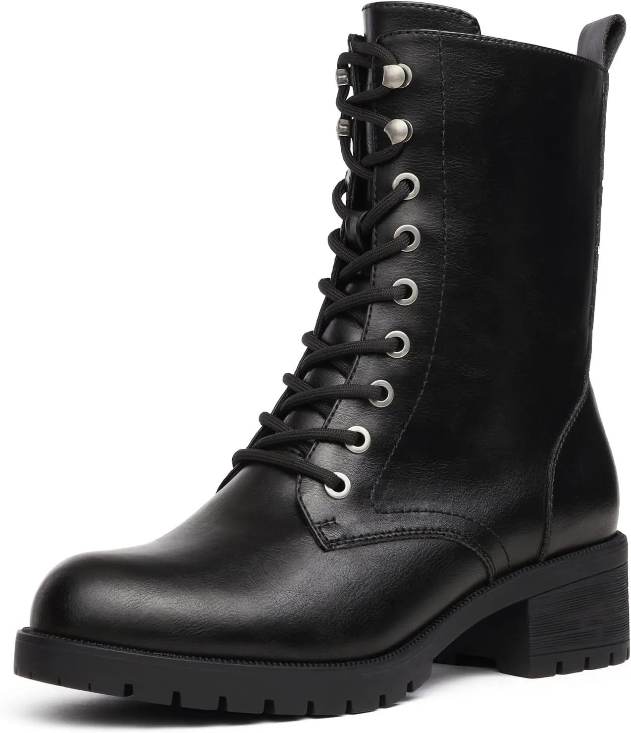 DREAM PAIRS Lace-up Combat Boots Mid-calf Military Winter Boot for Women