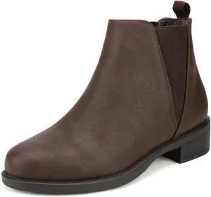 DREAM PAIRS Women's Ankle Boots Chunky Low Heel Chelsea Booties Slip On Elastic Fall Short Boots