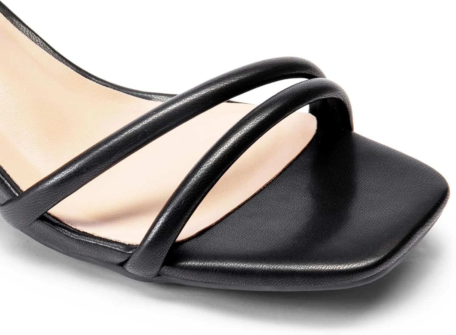 DREAM PAIRS Women's Chunky Strappy Heels Square Open Toe Ankle Buckle Low Heels Sandals for Daily Wedding Party Dress