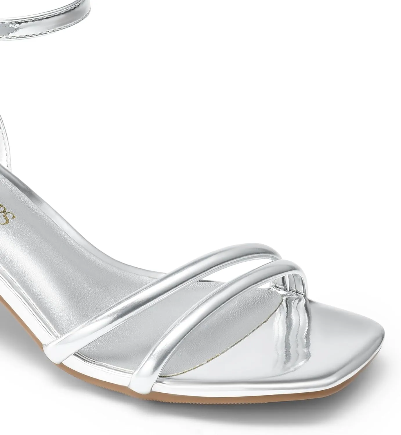 DREAM PAIRS Women's Chunky Strappy Heels Square Open Toe Ankle Buckle Low Heels Sandals for Daily Wedding Party Dress