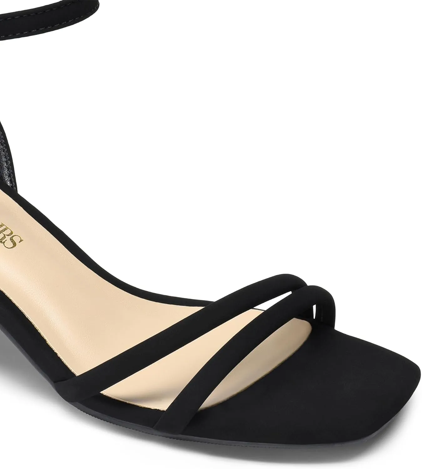 DREAM PAIRS Women's Chunky Strappy Heels Square Open Toe Ankle Buckle Low Heels Sandals for Daily Wedding Party Dress