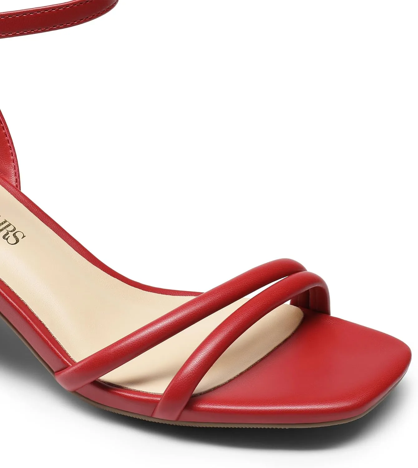 DREAM PAIRS Women's Chunky Strappy Heels Square Open Toe Ankle Buckle Low Heels Sandals for Daily Wedding Party Dress
