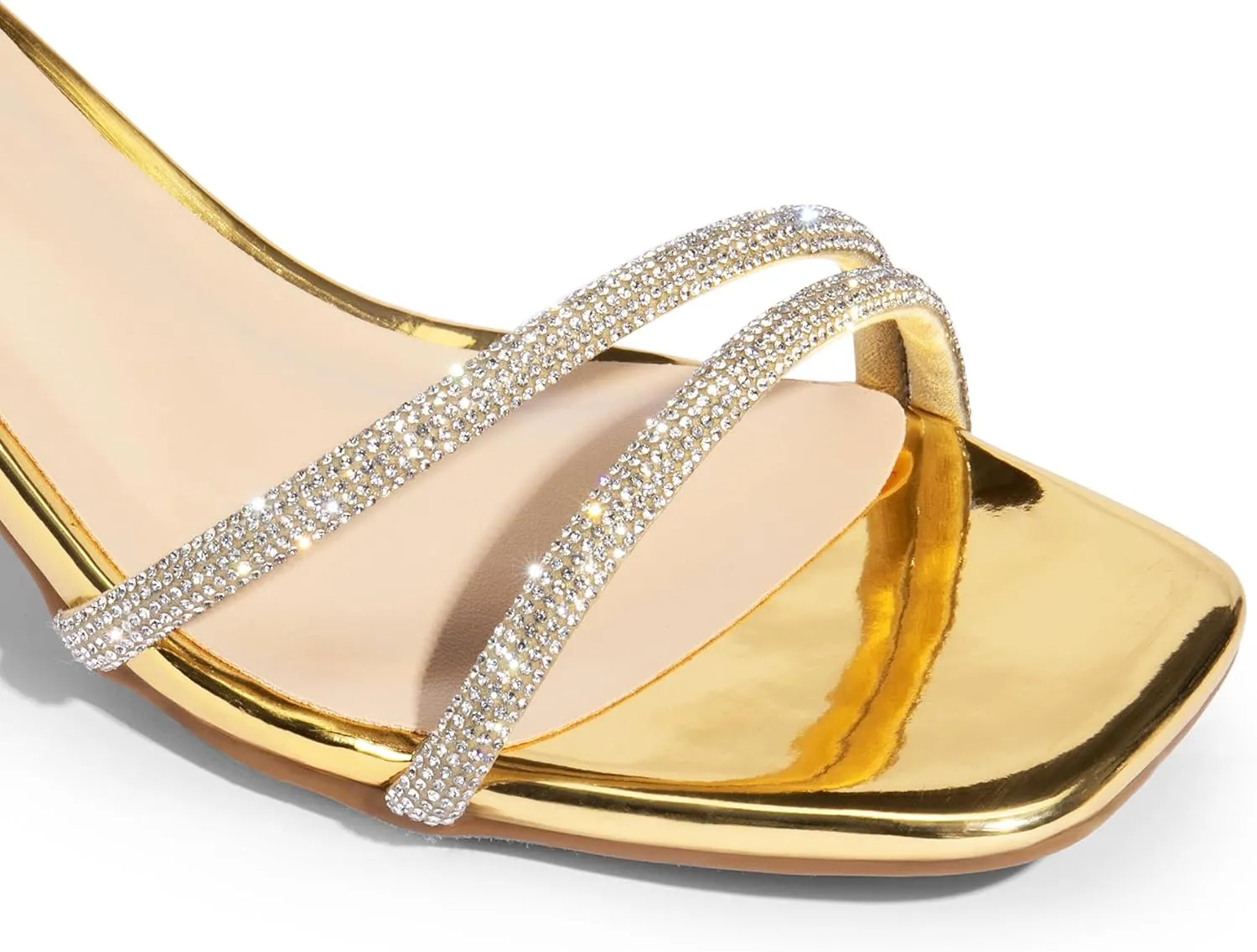 DREAM PAIRS Women's Chunky Strappy Heels Square Open Toe Ankle Buckle Low Heels Sandals for Daily Wedding Party Dress