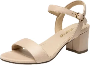 DREAM PAIRS Women's Low Heels Block Open Toe Ankle Strap Classic Short Chunky Sandals with Buckle for Daily Work Wedding Party