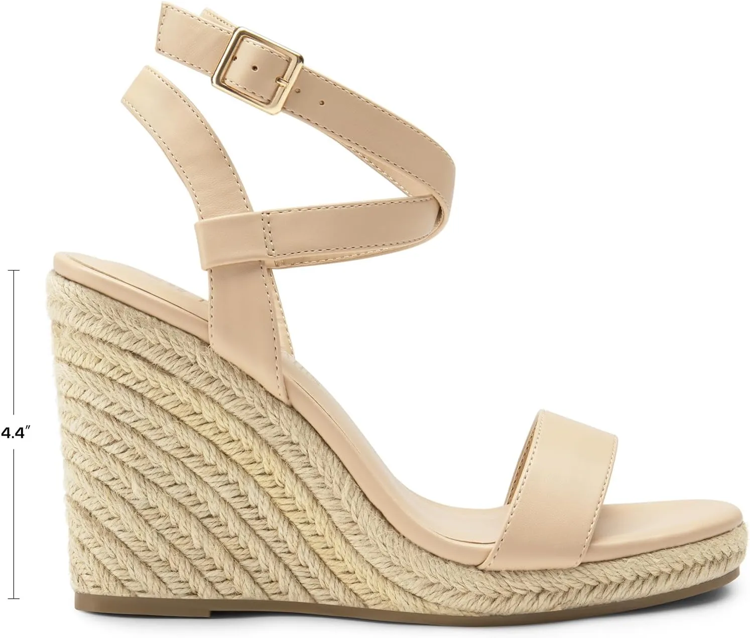 DREAM PAIRS Womens Open Toe Espadrilles Dressy Platform Sandals Buckle Ankle Strap Stylish Wedges Sandals