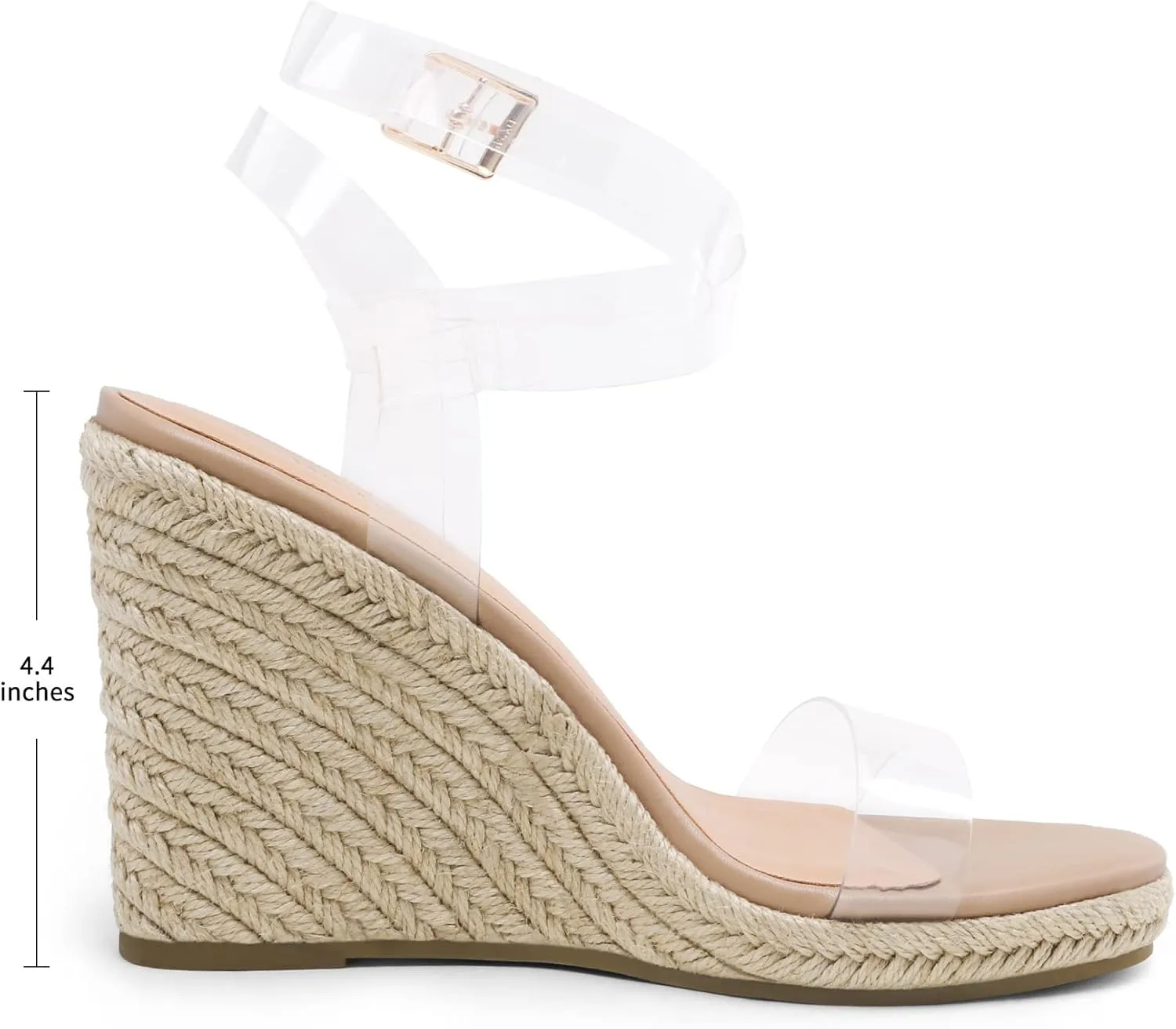 DREAM PAIRS Womens Open Toe Espadrilles Dressy Platform Sandals Buckle Ankle Strap Stylish Wedges Sandals
