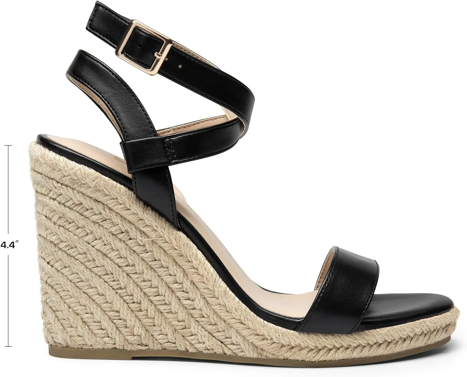 DREAM PAIRS Womens Open Toe Espadrilles Dressy Platform Sandals Buckle Ankle Strap Stylish Wedges Sandals