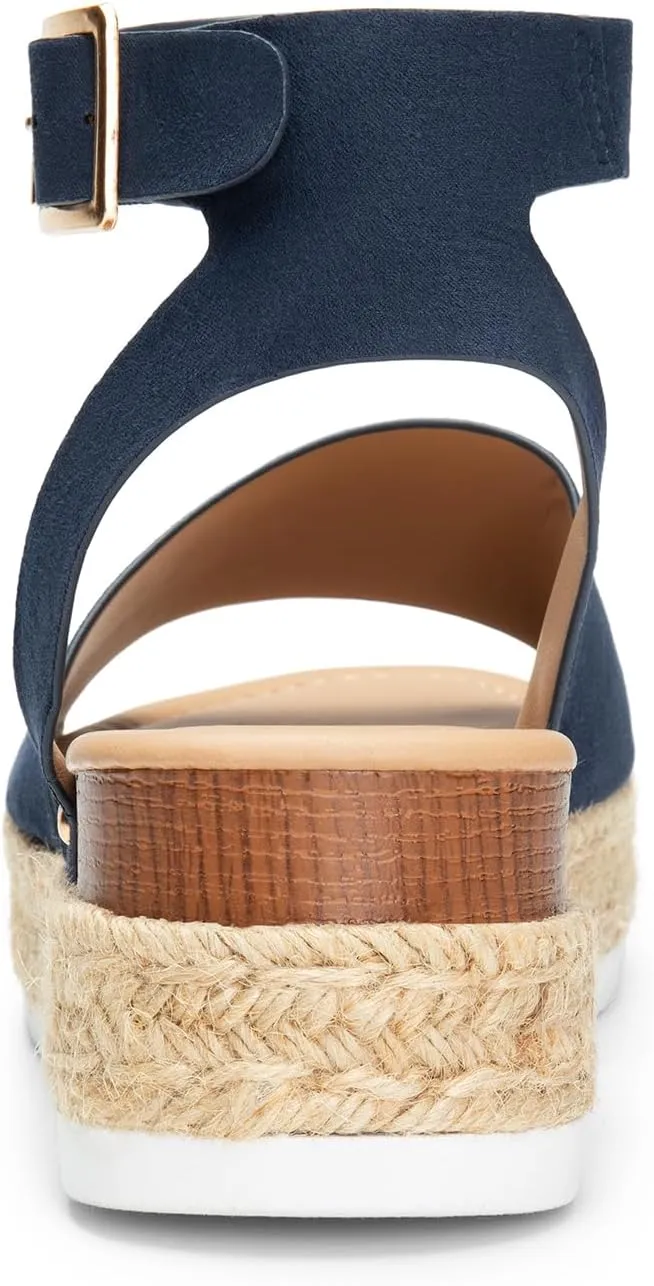 DREAM PAIRS Women's Platform Espadrilles Casual Ankle Strap Wedge Sandals Comfortable Dressy Summer Shoes